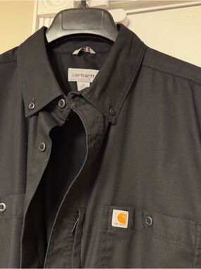 Carhartt Black Lightweight Button-Up Shirt Jacket